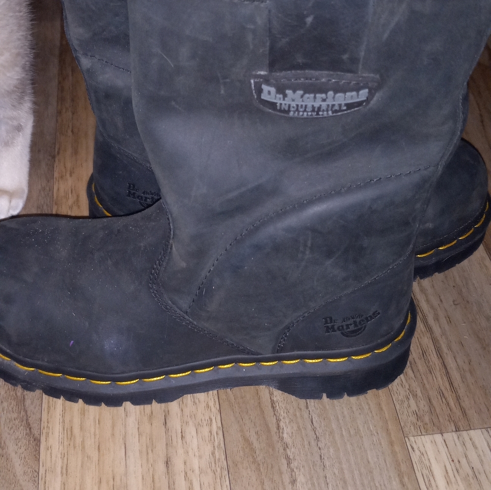 Dr Marten's steel toe work boots